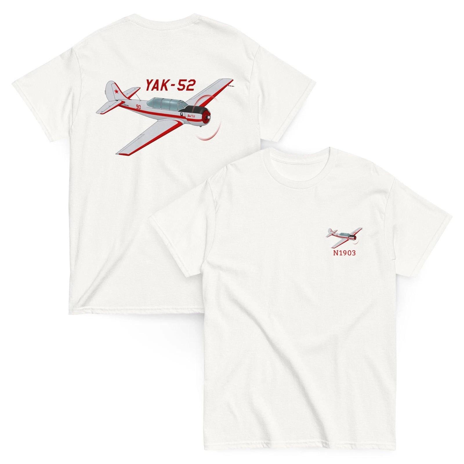 

Yakovlev Yak-52 Airplane T-shirt - Personalized with Your N# - Back & Front XL