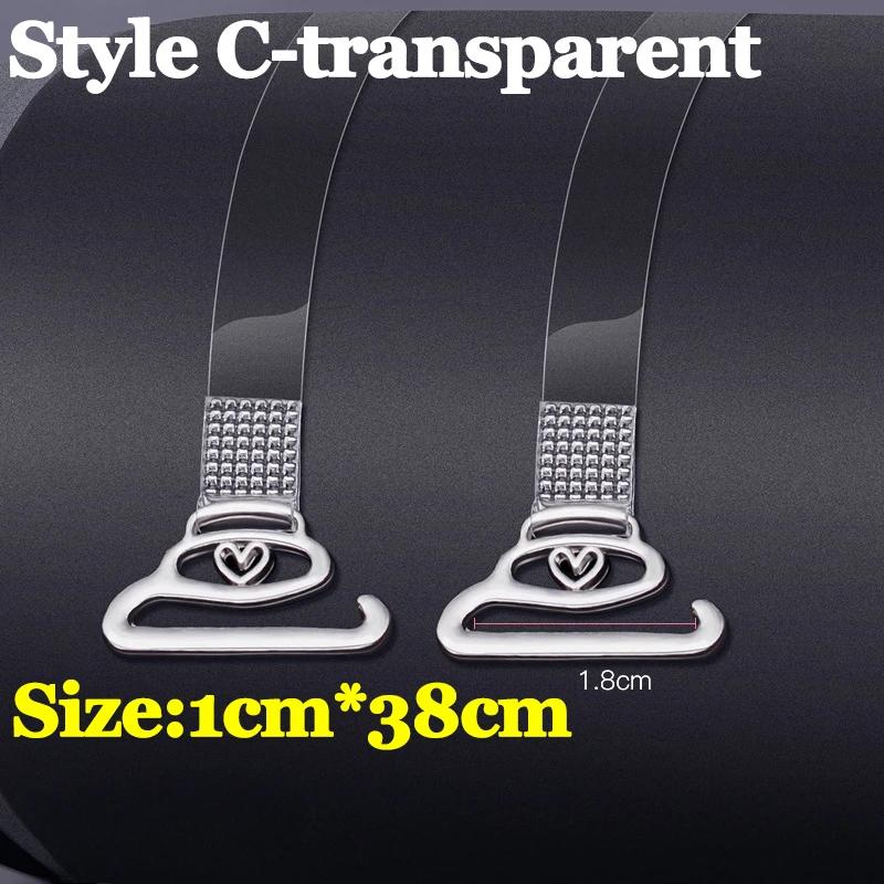 10pcs Nonslip Transparent Bra Straps Invisible Detachable Adjustable Shoulder Strap Women Elastic Bra Belt Underwear Accessories