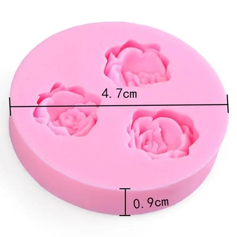 Creative Cake Baking Mold 3D Rose Silicone Mold Flower Shaped Soft Candy Chocolate Candy Craft Home Baking Decoration Tool