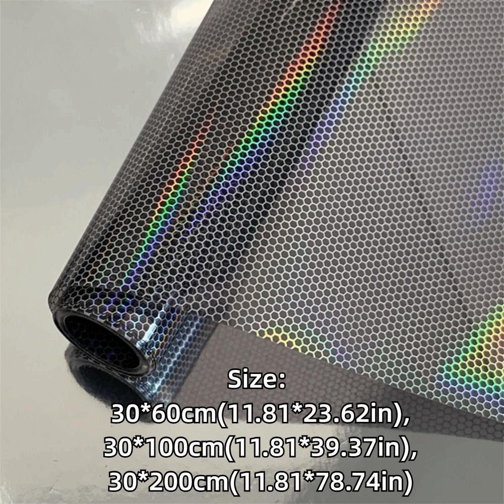 Wabenstruktur Auto Motorrad Vinylfolie Farbe Ändern DIY Scheinwerfer Rücklicht Tönungsfolie Wasserdichte Folie Laser Aufkleber