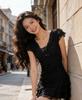 Pure Desire Irregular Lace Two-Piece Dress - Summer 2026 Waist-Cinched Short Skirt