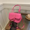 Niche Women's Bags 2025 Spring New Saddle Bags Simple Solid Color Portable Foreign Style Versatile Texture Shoulder Messenger Bag