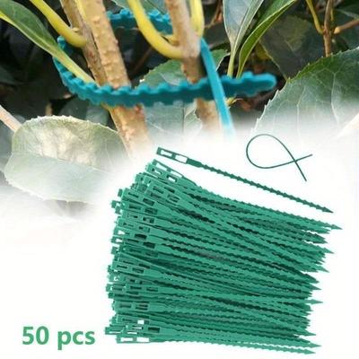 Legacci Regolabili in Plastica per Piante - 50 Pezzi Riutilizzabili per Supporto in Giardino