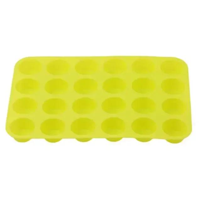 

24 Cavity Silicone Muffin Cup Soap Cookies Cupcake Bakeware Pan Tray Mould, Home DIY Cake Pudding Jelly Mold Cake Decor Tool светло-зеленый