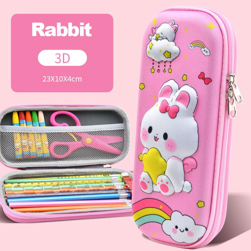 3D Pencil Case Kawaii Cute Large Capacity Pen Box Back to School Supplies Organizer Korean Japanese Stationery  Estuche