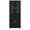 Highboard 2 pcs Black Oak Effect Particleboard