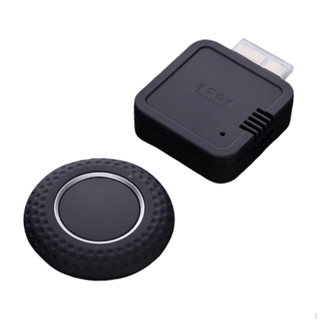 External PC Power Button Cordless Easy Installation Convenient Round Case Switch for Gaming