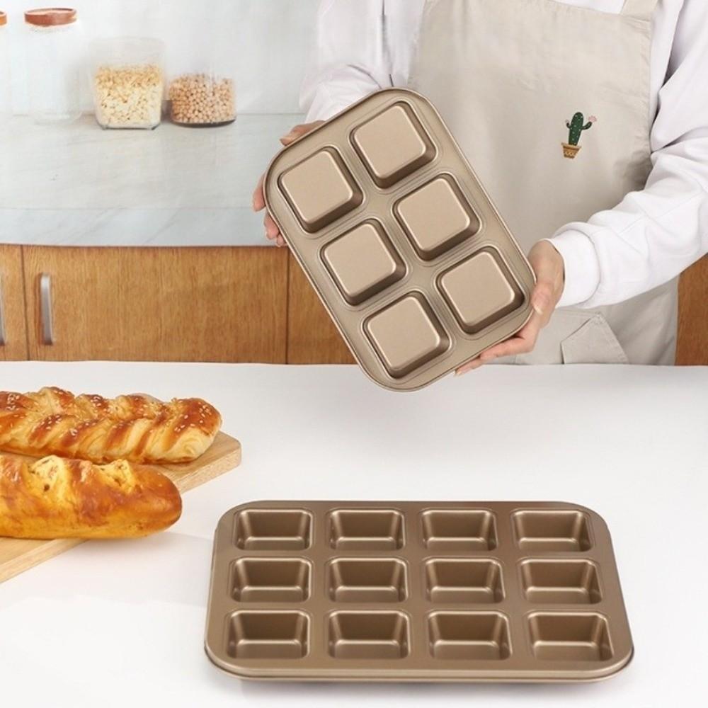 Forma do muffinek 6/12 komorowa, kwadratowa, do pieczenia w kuchni, nowa tacka na muffinki, gadżety domowe