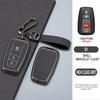 For S4 Camry CHR Corolla RAV4 Avalon Land Cruiser Prado Prius Carbon Fiber Smart Remote Key Fob Case Cover Keychain Holder JH4