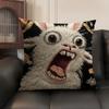 2D Scream Tiere Retro Kissenbezug Natürlicher Leinen Bio-Stoff Beidseitiger Druck Sofa Heimdekor Geschenk Kissenhülle