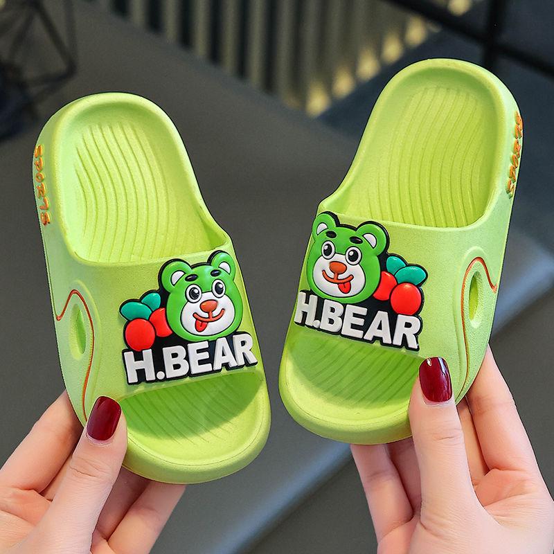 Children's Slippers Summer Cartoon Boys Indoor Home Non-Slip Soft Sole Bathroom Cute Girls Baby Parent-Child Sandals