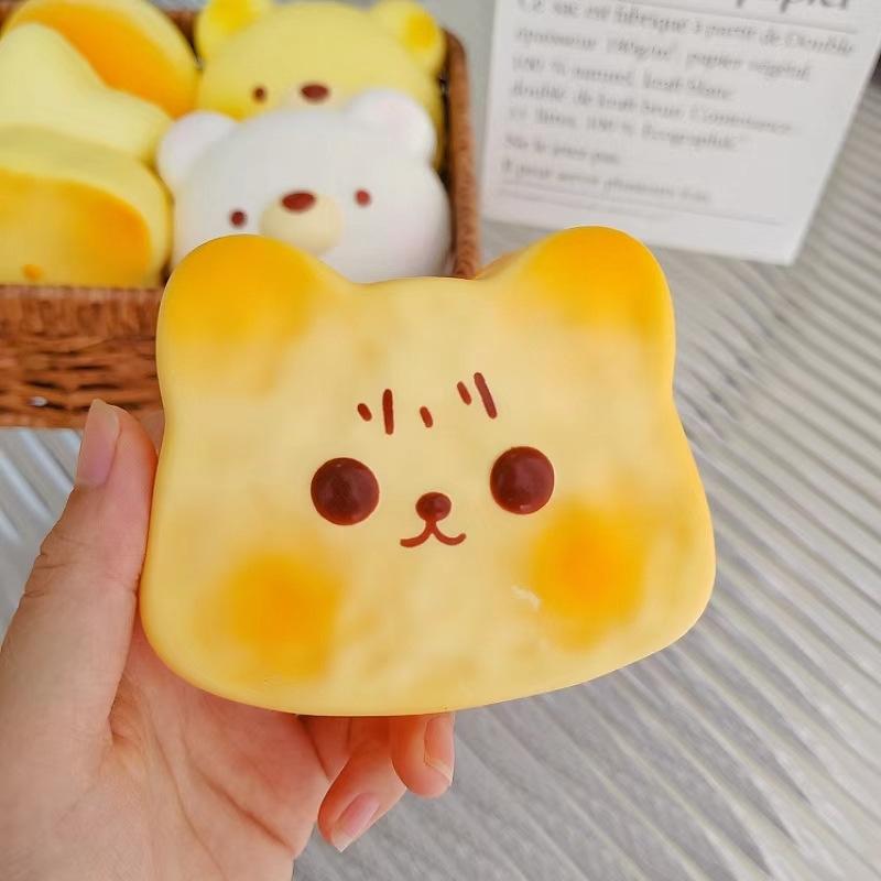 Simulated bread soft and slow-rebounding toy stress relief gadget, "Squeezzy Joy", a cute stress-reducing toy.