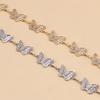 Silver and gold Metal Belly Chain For Women Cute Rhinestone Butterfly Belly Hip Chain Waist Belt For Women