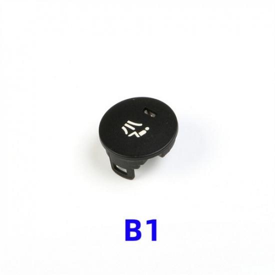 1pcs Black ABS Car Front AC Control Switch Button Trim For BMW 5 E60 E61 2003-10