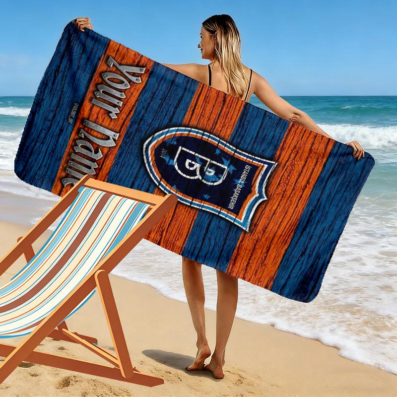 Name Custom Estambul Basaksehir Print Beach Towel, Large Soft Quick Dry Towel for Beach Camping Swimming