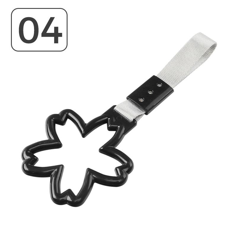 Flower-shaped Plastic Pull Ring Car Handrail Belt Decorative Rear Bumper Warning Ring Subway Train Bus Handle Strap