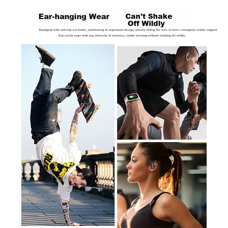 Newmine Bluetooth Earphones, Ear-Hook Style [Washable], Long Battery Life, Noise Reduction