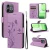 Wallet Case for 600 Lite 5G - Leather/PU, Purple, With Lanyard