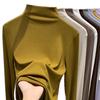 Ein neues langärmeliges Basisshirt mit halbem Stehkragen für Damen, Ein figurbetontes und schlankmachendes T-Shirt, Ein warmes T-Shirt und Oberteil für Herbst und Winter