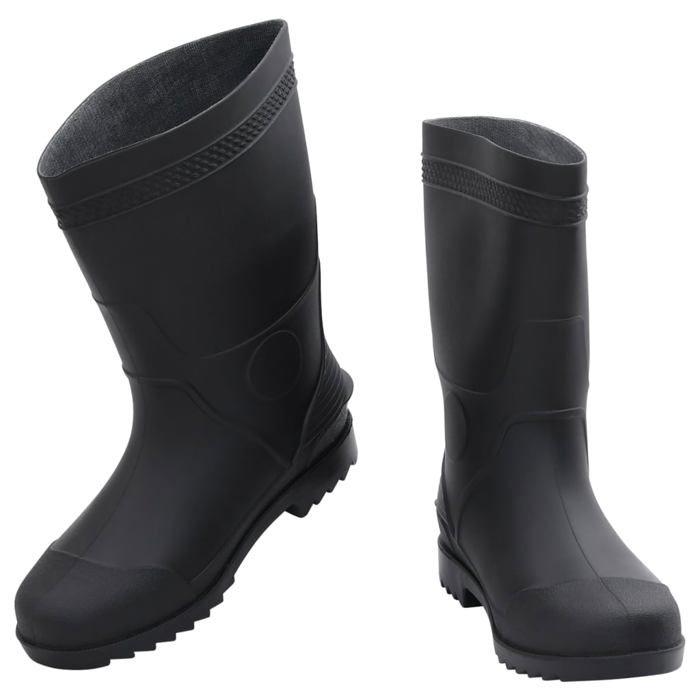 VidaXL Bottes de pluie noir taille 38-46 PVC