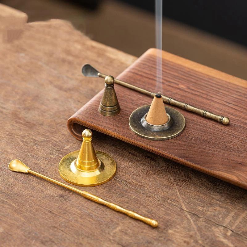 Alloy Incense Cone Making Kit DIY Handmade Craft Durable Set with Spoon for Home Meditation Yoga Lover Gift Choice