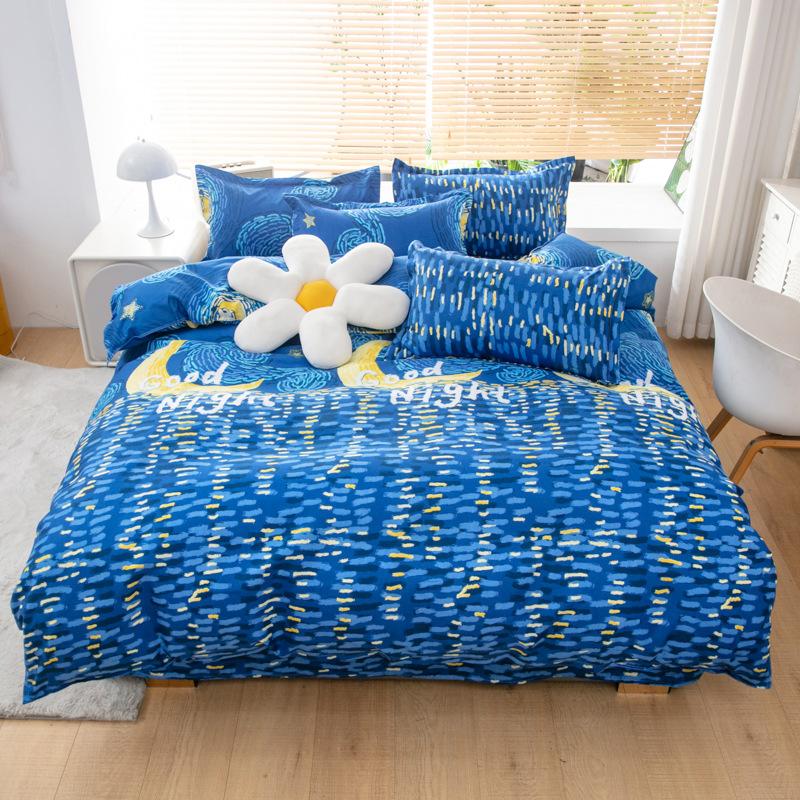 Cartoon Duvet Cover Set 3 or 4 Pieces Like Textured Breathable Durable Soft Comfy Washed Cotton Linen Feel Super Soft