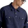 Mens Long Sleeve Polo Collar Casual Workwear Sweatshirt With Pockets