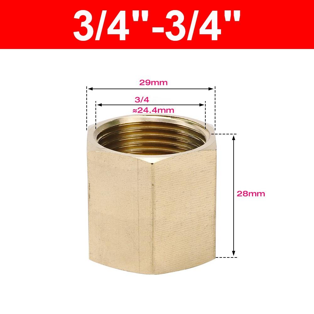 Hex Shape Brass Pipe Fitting BSP Female Thread Hose Adapter Durable Hex Coupling Connector