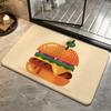 hamburger Floor Mat Bedroom Carpet, Bathroom Foot Mat, Doormat, Non-Slip Absorbent Multi-Use