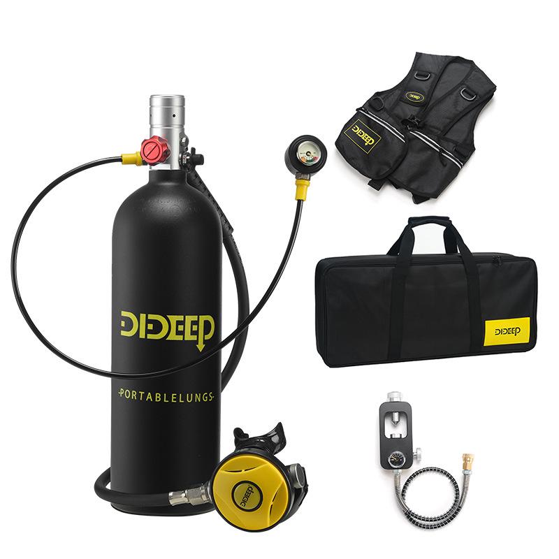 DIDEEP X5000Pro 2L Scuba Diving Equipment with Oxygen Tank & Residual Pressure Gauge