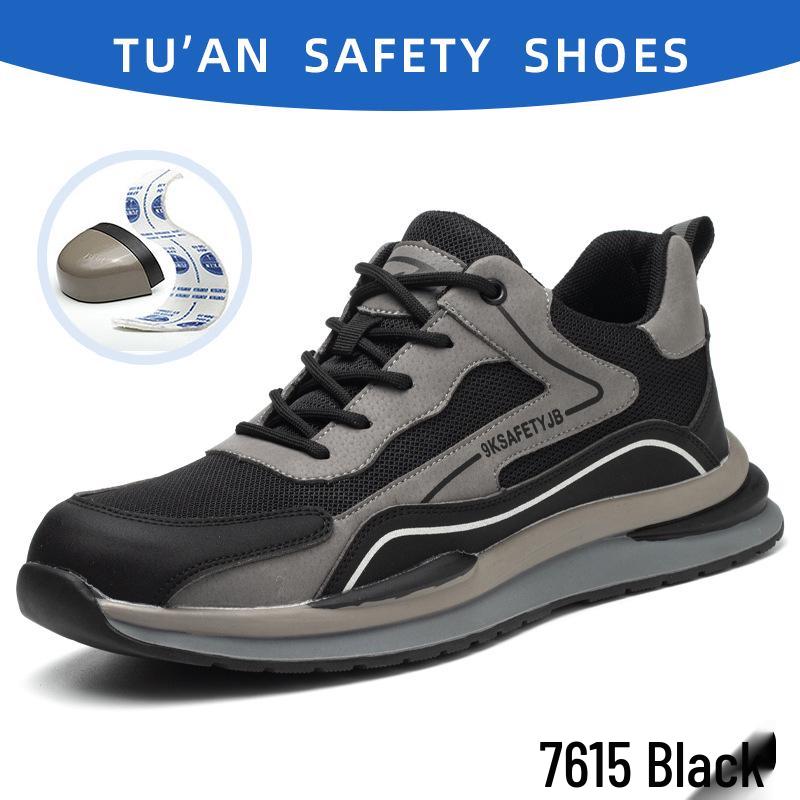 Breathable Lightweight Safety Shoes: Steel Toe, Anti-Smash, Puncture-Resistant, All-Season, Long-Standing Comfort