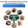 Easy Install Solar Powered Animal Repeller Ultrasonic & LED Lights
