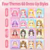 Puzzle Stickers Book Handicrafts Creative Kids Stickers Toy Reusable For Girls Cartoon Princess Make A Face Stickers 15 Pages