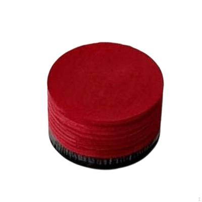 2Pcs 14mm PU Leather Cue Tip MultiLayer Billiard Medium Hardness Replacement Head Red