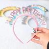 New Glitter HAPPY BIRTHDAY Sequin Headband Colorful Hair Accessories Birthday Headwear Women Hair Hoop Adult Girl