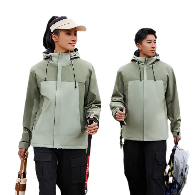 Unisex Graphene Windproof Waterproof Hiking Suit - Thickened Outdoor Jacket with Logo