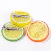3pcs Lemon Slices Hair Clip Cosplay Halloween Hair Barrettes Realistic Hairpin for Stylish Hairstyles