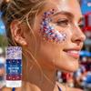 Patriotic Glitter for Face and Body - Red and Blue Set for 4th of Party, Festive Body Glitter