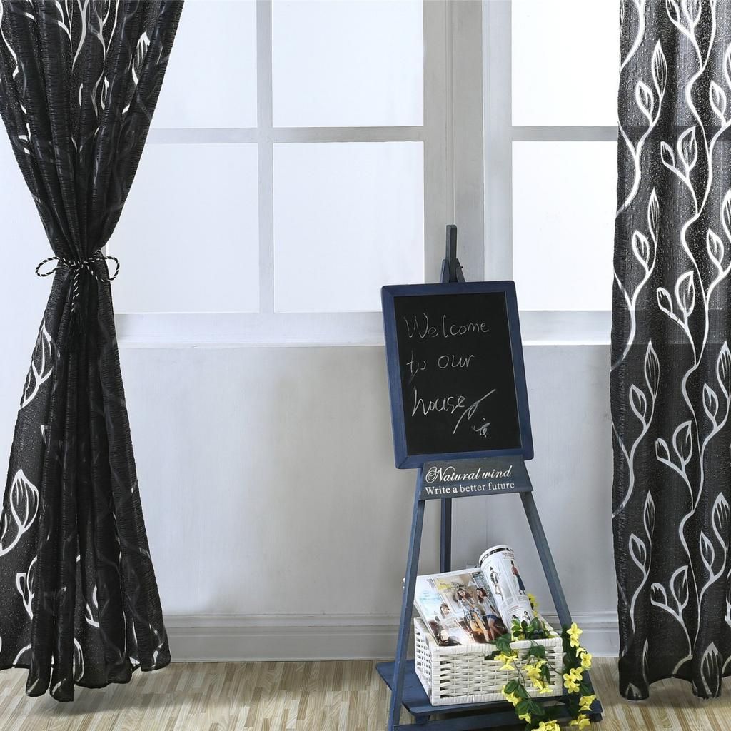 Cut Flower Leaf Bubble Blackout Curtain Window Screen Decoration Finished Curtain