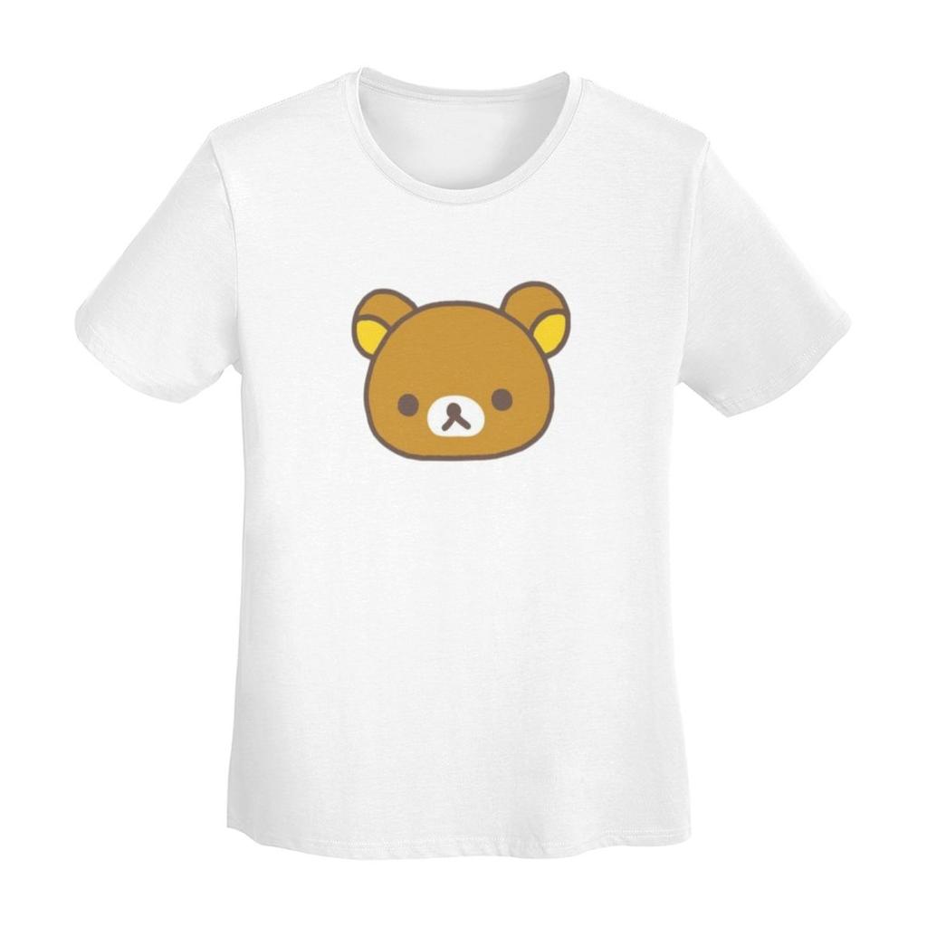 Rilakkuma Sakura TShirt Women Short Sleeve T Shirts Round Neck Clothing Cotton Summer Tees Streetwear