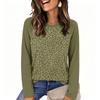 Women's Printed Colorblock Raglan Sleeve Neck Long Sleeve Sweatshirt