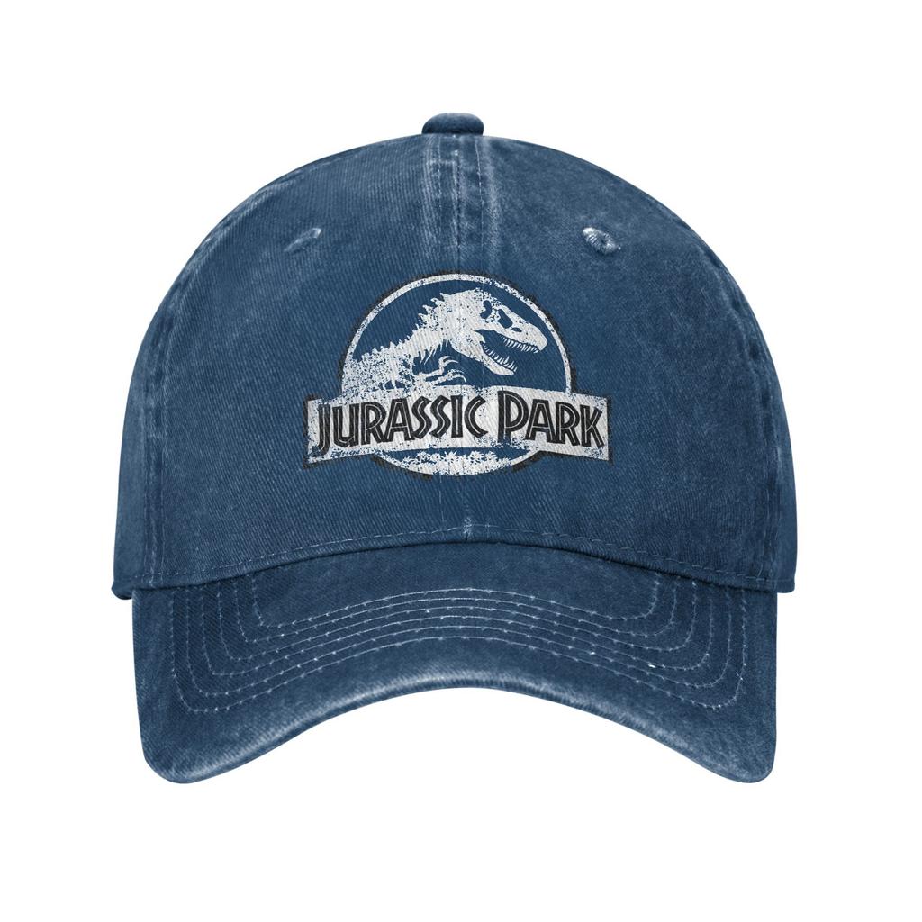Baseball Cap Jurassic Park White Distressed Circle Logo Summer Trucker Hat Outdoor Sport Dropshipping Baseball Caps
