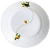 NARUMI Curry and Pasta Plate Satohanagoyomi Hana 21cm Floral Set of Cute Wedding Microwave Made in Gift Set, (Sato Goyomi) Design, Diameter, Green,