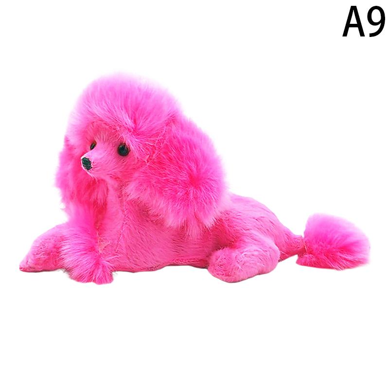 Pembe Kaniş Figürü Simülasyon Köpek Peluş Oyuncaklar Hediye El Sanatları Ev Dekorasyonu Oturma Odası Dekorasyonu