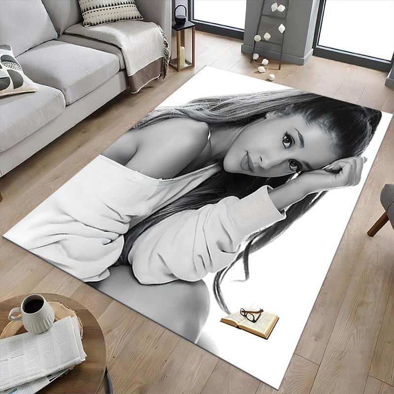 Elegant Pose Black White Carpet For Playroom Bedroom Living Room Sofa Home Decorkids Game Area Rug Nonslip Floor Mat