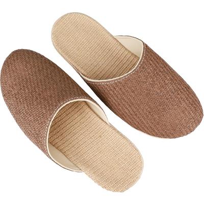 YAKIDA Natural Malay Grass and Japanese Style Indoor Slippers, Washable, Summer, Room Shoes for Men and Women, Quiet, Non-Slip, Lightweight, Unisex,
