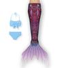 Costume da bagno da sirena per bambini, top a fascia da sirena, coda di pesce, vestito da principessa per bambine