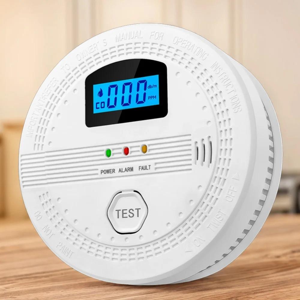 LED Indicator Fire CO Alarm LCD Digital Display CO Gas Monitor Alarm Portable CO Sensor  Home Use