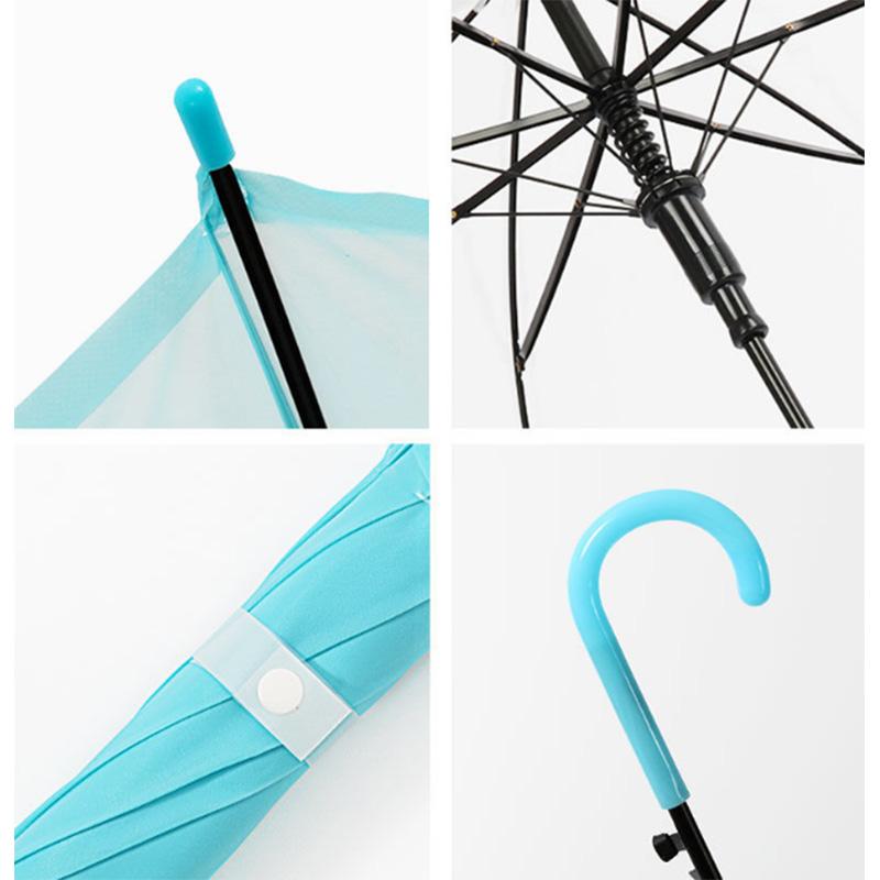 Cartoon Transparent Umbrella Folding Open and Close Umbrella Student Small Fresh Cute Thickening