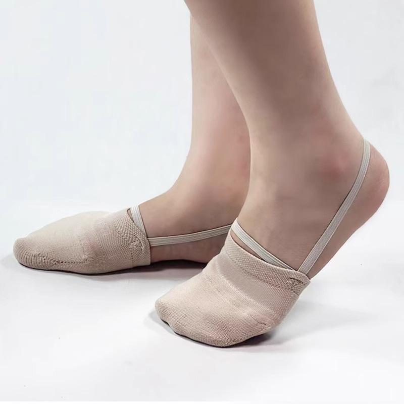 Modă 1 Pereche Tricotate Artă Gimnastică Pantofi Șosete Jumătate Talpă Jazz Balet Dans Pantofi de Piruetă pentru Femei Fete Dans Profesional Din Buric